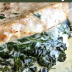 Are you looking for a hearty and delicious low carb dinner idea? This Creamed Spinach Stuffed Pork Chops recipe is the perfect keto meal.