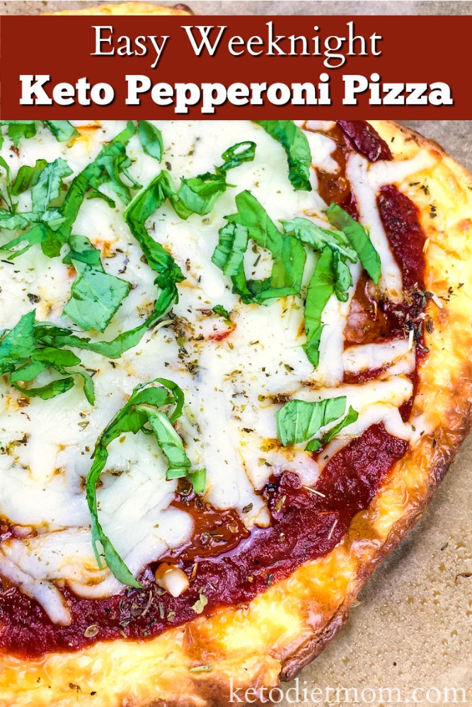 Are you looking for a low carb pizza recipes you can enjoy on the ketogenic diet? Our easy weeknight keto pepperoni pizza is delicious to bake.