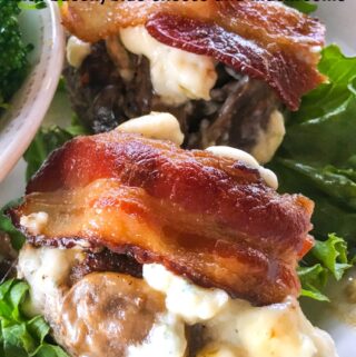 Keto sliders are an easy low carb meal that can be put together quickly. This gluten free keto slider recipe features grassfed beef, uncured back, blue cheese and mushrooms!