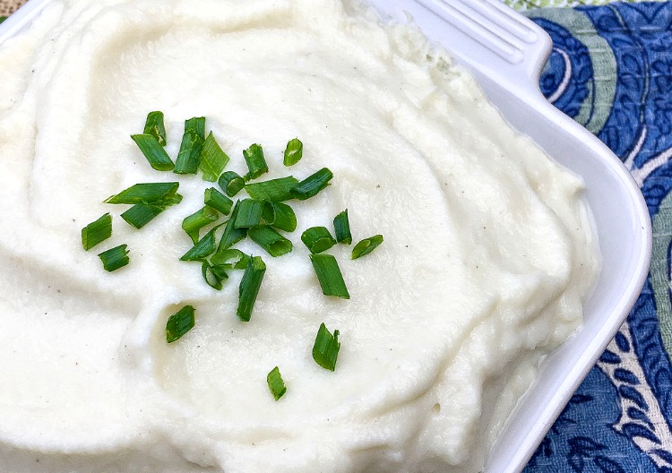 Cauliflower is super popular with people on the keto diet, and for good reason. It's a very versatile vegetable! One of my favorite low carb side dish recipes is this yummy garlic & chive mashed cauliflower!